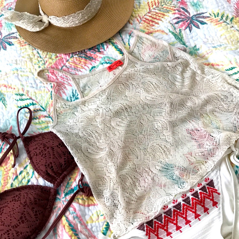 Boho cream hippie tank!